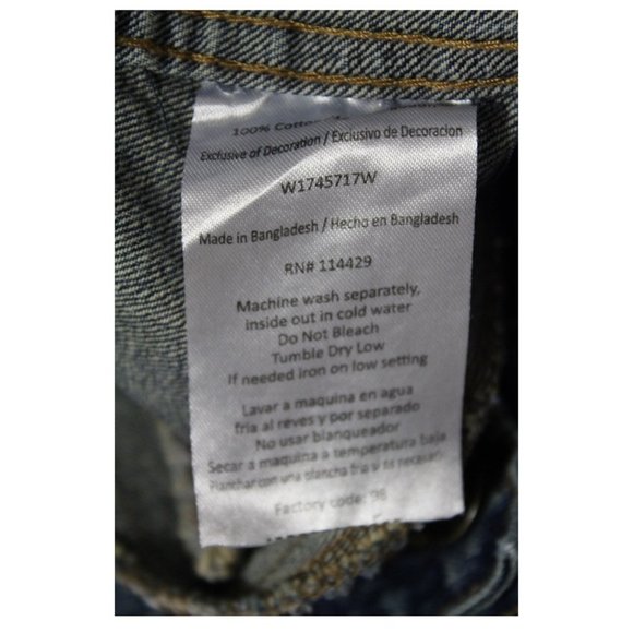 brave soul denim factory distressed jacket (777) - Picture 7 of 7